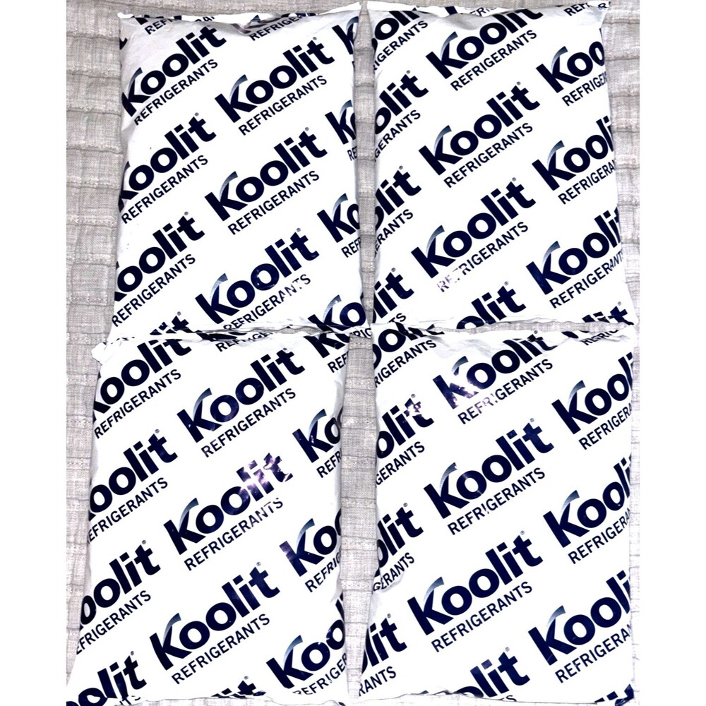 SET OF 4 KOOLIT Refrigerant Reusable Gel Ice Pack 4" x 6" Safe, Non-Toxic
